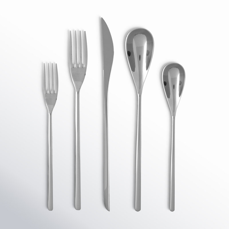 Fortessa Dragonfly 20 Piece 18/10 Stainless Steel Flatware Set